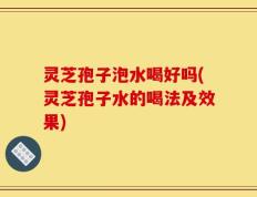 灵芝孢子泡水喝好吗(灵芝孢子水的喝法及效果)