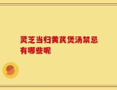 灵芝当归黄芪煲汤禁忌有哪些呢