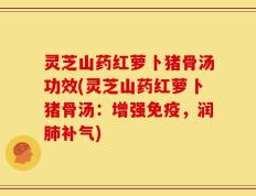灵芝山药红萝卜猪骨汤功效(灵芝山药红萝卜猪骨汤：增强免疫，润肺补气)