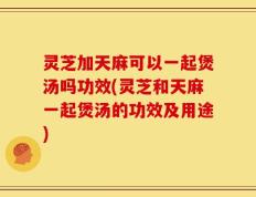灵芝加天麻可以一起煲汤吗功效(灵芝和天麻一起煲汤的功效及用途)