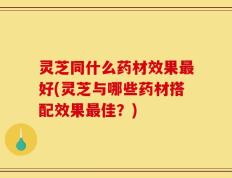 灵芝同什么药材效果最好(灵芝与哪些药材搭配效果最佳？)