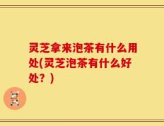 灵芝拿来泡茶有什么用处(灵芝泡茶有什么好处？)
