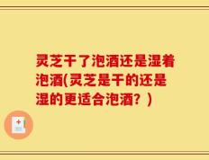 灵芝干了泡酒还是湿着泡酒(灵芝是干的还是湿的更适合泡酒？)