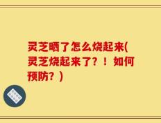 灵芝晒了怎么烧起来(灵芝烧起来了？！如何预防？)