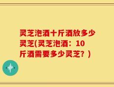 灵芝泡酒十斤酒放多少灵芝(灵芝泡酒：10斤酒需要多少灵芝？)