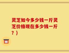 灵芝如今多少钱一斤灵芝价格现在多少钱一斤？)