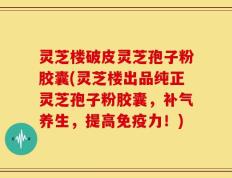 灵芝楼破皮灵芝孢子粉胶囊(灵芝楼出品纯正灵芝孢子粉胶囊，补气养生，提高免疫力！)