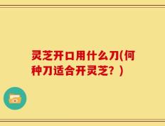 灵芝开口用什么刀(何种刀适合开灵芝？)