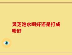 灵芝泡水喝好还是打成粉好