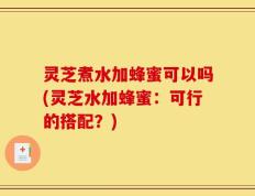 灵芝煮水加蜂蜜可以吗(灵芝水加蜂蜜：可行的搭配？)