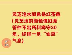 灵芝泡水颜色是红茶色(灵芝水的颜色像红茶管仲不出所料蹲守80年，终得一见“仙草”气息)
