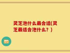 灵芝泡什么最合适(灵芝最适合泡什么？)