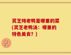灵芝炖老鸭是哪里的菜(灵芝老鸭汤：哪里的特色美食？)