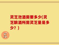 灵芝泡酒需要多少(灵芝酿酒所需灵芝量是多少？)