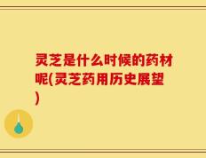 灵芝是什么时候的药材呢(灵芝药用历史展望)