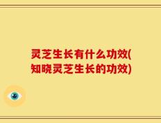 灵芝生长有什么功效(知晓灵芝生长的功效)
