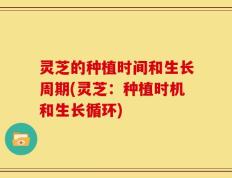 灵芝的种植时间和生长周期(灵芝：种植时机和生长循环)