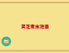 灵芝煮水泡酒