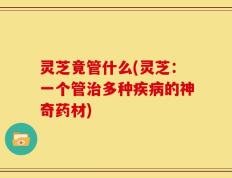 灵芝竟管什么(灵芝：一个管治多种疾病的神奇药材)