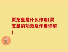灵芝皇是什么作用(灵芝皇的功效及作用详解)
