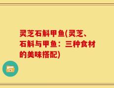 灵芝石斛甲鱼(灵芝、石斛与甲鱼：三种食材的美味搭配)