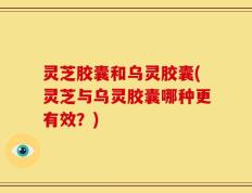 灵芝胶囊和乌灵胶囊(灵芝与乌灵胶囊哪种更有效？)