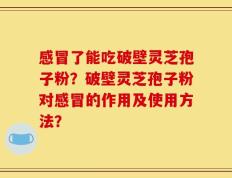 感冒了能吃破壁灵芝孢子粉？破壁灵芝孢子粉对感冒的作用及使用方法？