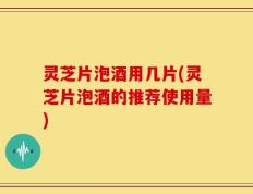 灵芝片泡酒用几片(灵芝片泡酒的推荐使用量)