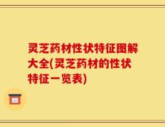 灵芝药材性状特征图解大全(灵芝药材的性状特征一览表)