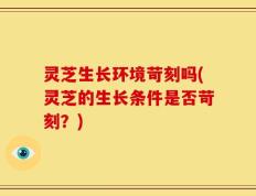 灵芝生长环境苛刻吗(灵芝的生长条件是否苛刻？)