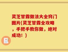 灵芝甘露做法大全窍门图片(灵芝甘露全攻略，手把手教你做，绝对成功！)