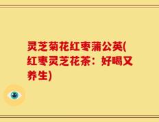 灵芝菊花红枣蒲公英(红枣灵芝花茶：好喝又养生)