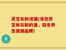 灵芝石斛浸酒(浸泡灵芝和石斛的酒，冠名养生保健品牌)