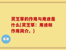 灵芝草的作用与用途是什么(灵芝草：用途和作用简介。)