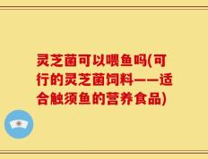灵芝菌可以喂鱼吗(可行的灵芝菌饲料——适合触须鱼的营养食品)