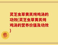 灵芝虫草黄芪炖鸡汤的功效(灵芝虫草黄芪炖鸡汤的营养价值及功效)