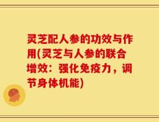 灵芝配人参的功效与作用(灵芝与人参的联合增效：强化免疫力，调节身体机能)