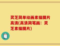 灵芝简单绘画素描图片高清(高清简笔画：灵芝素描图片)