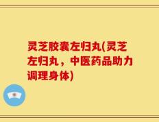 灵芝胶囊左归丸(灵芝左归丸，中医药品助力调理身体)