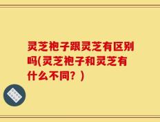 灵芝袍子跟灵芝有区别吗(灵芝袍子和灵芝有什么不同？)