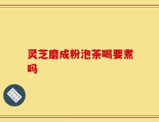 灵芝磨成粉泡茶喝要煮吗