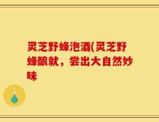 灵芝野蜂泡酒(灵芝野蜂酿就，尝出大自然妙味