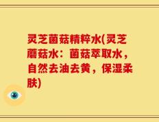 灵芝菌菇精粹水(灵芝蘑菇水：菌菇萃取水，自然去油去黄，保湿柔肤)