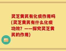 灵芝黄芪有化痰作用吗(灵芝黄芪有什么化痰功效？——探究灵芝黄芪的作用)