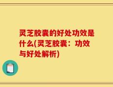 灵芝胶囊的好处功效是什么(灵芝胶囊：功效与好处解析)