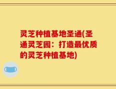灵芝种植基地圣通(圣通灵芝园：打造最优质的灵芝种植基地)