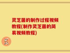 灵芝菌的制作过程视频教程(制作灵芝菌的简易视频教程)