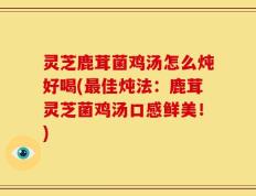 灵芝鹿茸菌鸡汤怎么炖好喝(最佳炖法：鹿茸灵芝菌鸡汤口感鲜美！)