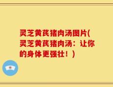 灵芝黄芪猪肉汤图片(灵芝黄芪猪肉汤：让你的身体更强壮！)