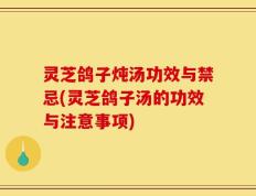 灵芝鸽子炖汤功效与禁忌(灵芝鸽子汤的功效与注意事项)